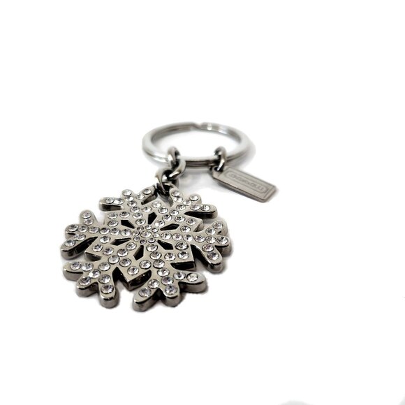 Coach Crystal Snowflake Charm Keychain 92076 Very Rare! Sparkly! - Picture 4 of 5